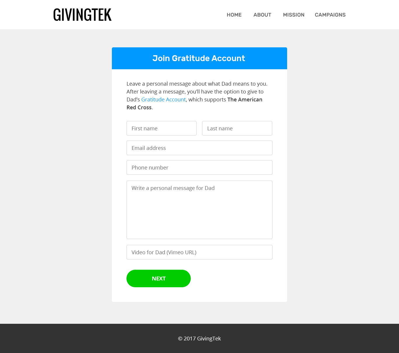 GivingTek website