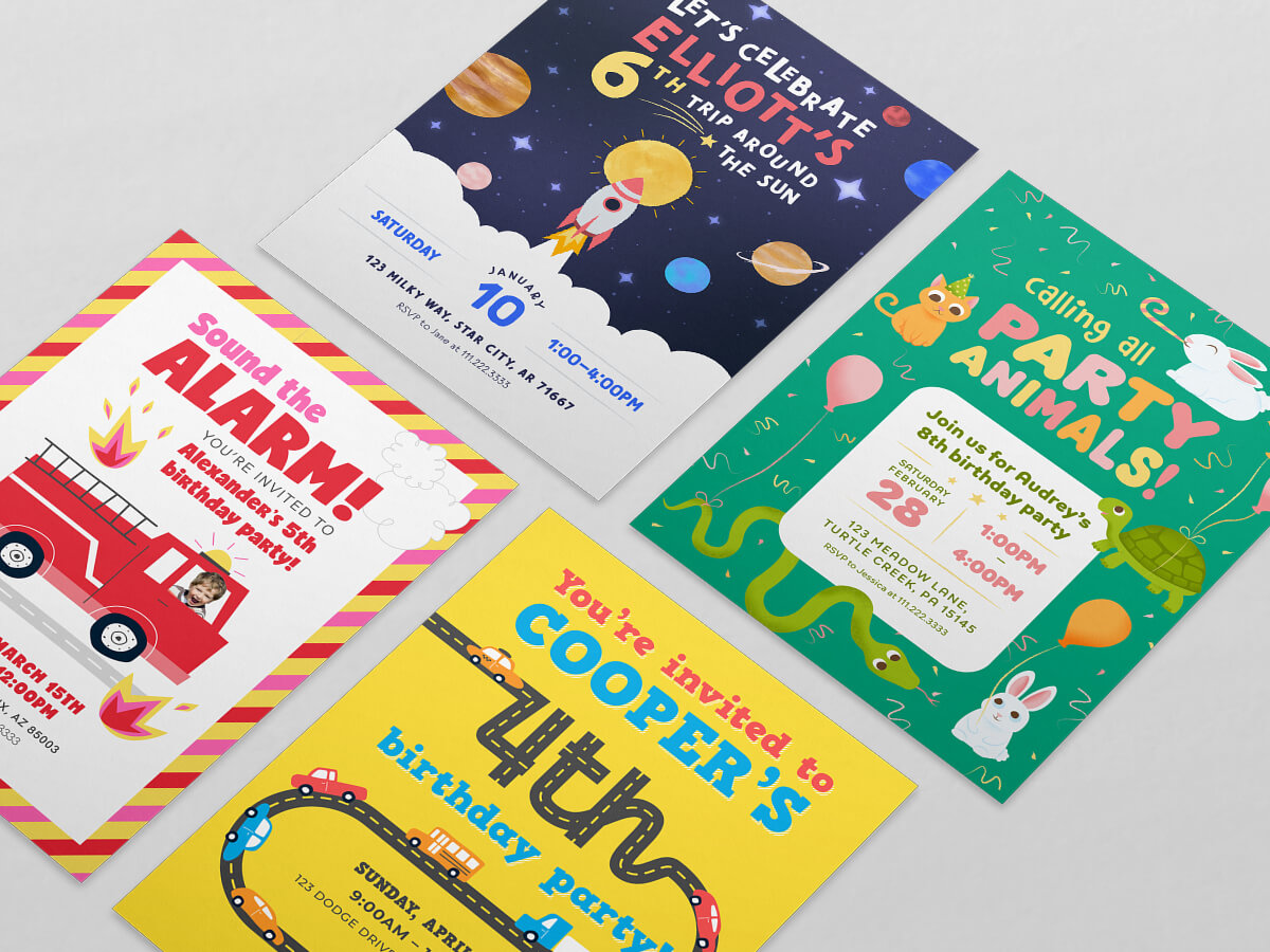 Birthday invitations